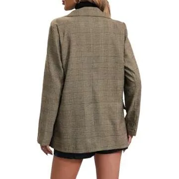 Tweed Blazers Jacket for Women 2025 Sweater Suede Wool Plaid Corduroy Herringbone Velvet Flannel Tartan Blazers Jackets Business Casual Work Office Womens Winter Blazer Jacket Warm Women's Clothes