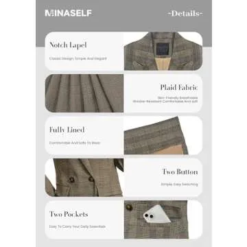 Tweed Blazers Jacket for Women 2025 Sweater Suede Wool Plaid Corduroy Herringbone Velvet Flannel Tartan Blazers Jackets Business Casual Work Office Womens Winter Blazer Jacket Warm Women's Clothes