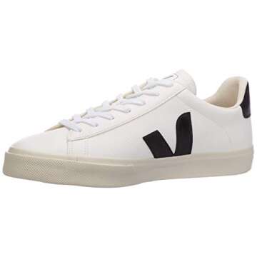  veja men's campo sneaker in extra white and black