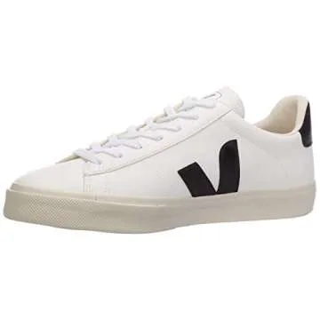  veja men's campo sneaker in extra white and black
