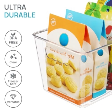 Vtopmart Clear Plastic Storage Bins Set for Home Organization