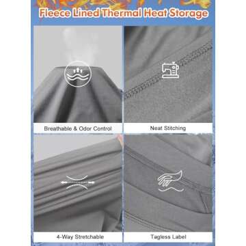 Long Underwear Mens- Long Johns Thermal Underwear for Men Base Layer Hunting Gear for Cold Weather