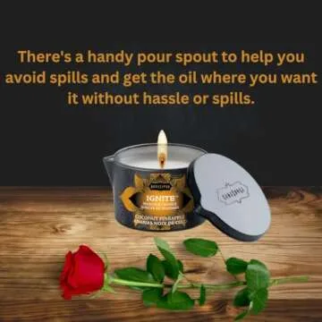 KAMA SUTRA Ignite Massage Candle - Coconut Oil and Soy Based - Coconut Pineapple, 6 oz Melts into a Warm Massage Oil, Couples Massage, Pour Spout Massage Candle