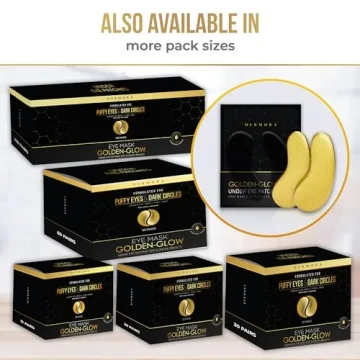 DERMORA Golden Glow Under Eye Patches for Dark Circles