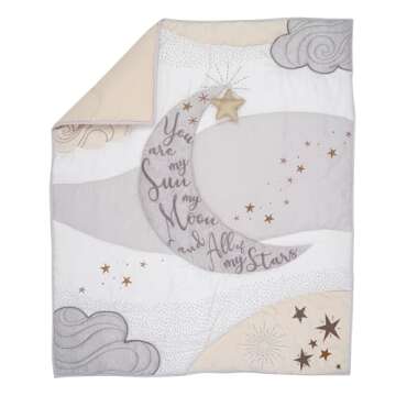 Lambs & Ivy Goodnight Moon 3-Piece Celestial Nursery Baby Crib Bedding Set