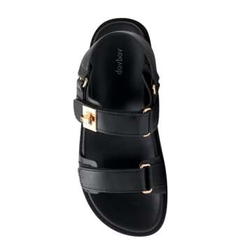 vodvob Womens Platform Sandals Double Straps Adjustable Slides with Soft Arch Support Flatform Sandals