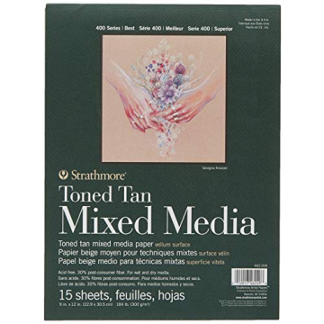 Strathmore Toned Mixed Media Paper 9"x12" - Durable Art Pad