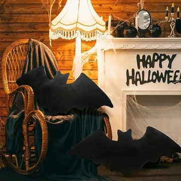 Huwena Cute Bat Shaped Halloween Throw Pillows