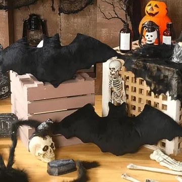 Huwena Cute Bat Shaped Halloween Throw Pillows