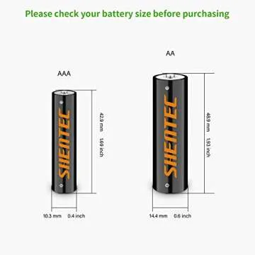 Shentec 8 Packs 2.5Ah High Capacity Rechargeable AA Batteries Ni-MH Rechargeble Battert with AA AAA Battery Charger