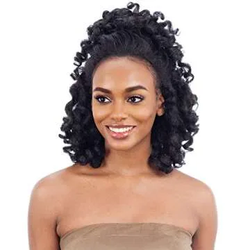 Freetress Equal Synthetic Drawstring Fullcap Half Wig - NATURAL ROD SET (1B Off Black)