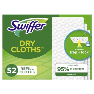 Swiffer Sweep + Mop Dry Pads Refill – 52 Count for Dirt, Dust, Hair Cleaning