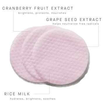 ARCONA Triad Pads - Cold Processed Cranberry and Rice Toner, Brightening Toner Pads for Face, 45 Facial Toner Pads. Made in The USA.