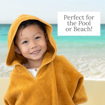 Natemia Kids Poncho Towel - Cute Organic Hooded Towels