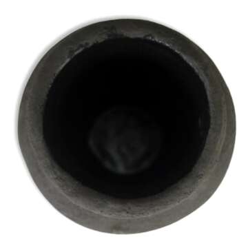 roro 7-Inch Handmade Textured Black Ceramic Prunus Vase - Artisan Handcrafted for Home & Office Decor, Ideal Housewarming Gift, Modern Rustic Farmhouse Minimalist