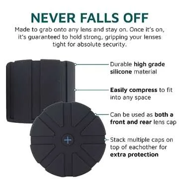 KUVRD - Universal Lens Cap, Version 1 - Fits 99% DSLR Lenses, Element Proof, Lifetime Coverage, 2-Pack