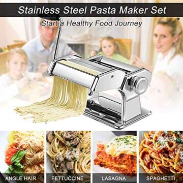 Delihom Stainless Steel Pasta Maker for Homemade Pasta
