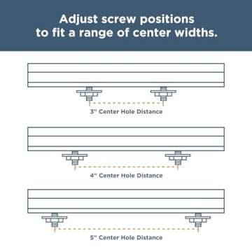 Franklin Brass Adjustable Cabinet Handles 5-Pack Bronze