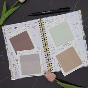 Pastel Transparent Sticky Notes, 4 Packs 3X3 Inch See Through Annotating Sticky Notes for Annotating, Bible Journaling Supplies, Office School Supplies