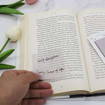 Pastel Transparent Sticky Notes, 4 Packs 3X3 Inch See Through Annotating Sticky Notes for Annotating, Bible Journaling Supplies, Office School Supplies