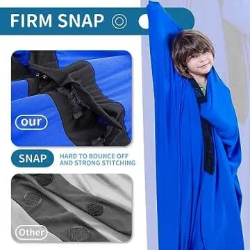 OUTREE Sensory Sock for Kids, Small,3-5 Years,39''×27'',Good for Height:2'9'' - 3'6'',Full Body Sock Provides Deep Pressure Input, Sensory Toys for Autistic Children with A Carrying Bag,Blue