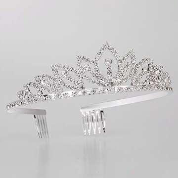 Wedding Tiara with Comb Bridal Shining Rhinestones Crystal Headband Pageant Princess Bridal Prom Dec...