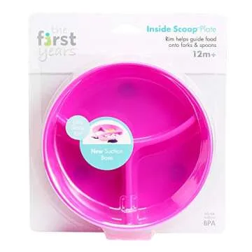 Suction Sectioned Plate for Toddlers in Purple/Pink