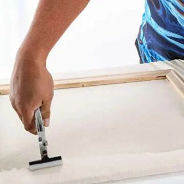 U.S. Art Supply 7-Ounce Unprimed 63" Wide x 6 Yards (18 Feet) Long Unstretched Canvas Roll - 100% Cotton, Woven, Acid-Free - Oil & Acrylic Painting, Murals, Backdrop - Cut to Stretcher Bar Frame Size