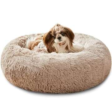 Cozy Faux Fur Dog & Cat Bed for Comfort and Calm