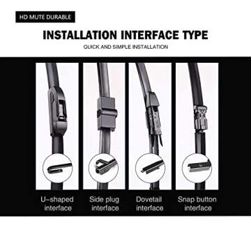 FAPIUO Replacement Silent Wipers for BMW Audi 24 19 Inch