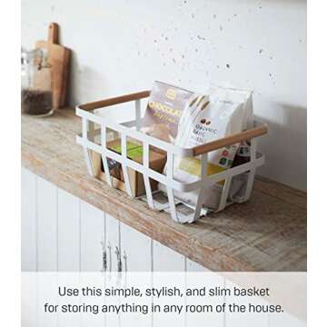 YAMAZAKI Home Storage Basket with Dual Handle