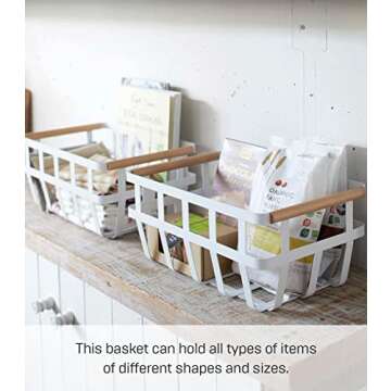 YAMAZAKI Home Storage Basket with Dual Handle