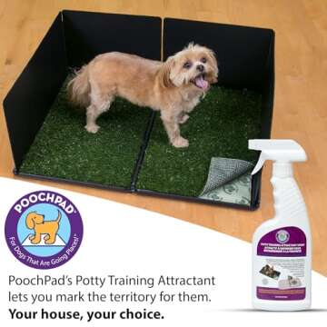 PoochPad Potty Training Attractant Spray for Dogs & Puppies 16 oz, Made in USA, Indoor Potty Pad & Outdoor Use, Dog Training & Behavior Aids Housebreaking Supplies