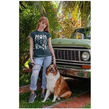 Women Dog Mom Shirt for Dog Lovers: Comfy Graphic Tees