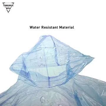 Forbidden Road Poncho with Hood 5 Pack (One Size Fit All) Emergency Disposable Rain Poncho Cover Raincoat Lightweight Super Waterproof for Camping Hiking Backpacking Traveling Fishing Outdoor