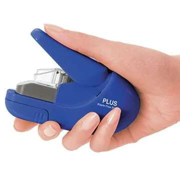 Plus Paper Clinch Staple-Free Stapler - Eco-Friendly & Compact