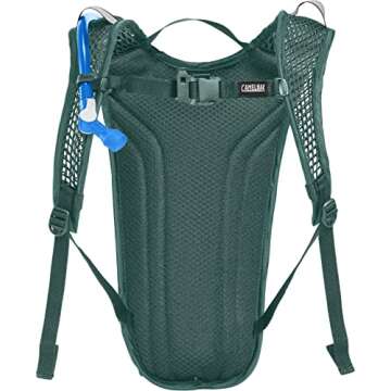 CamelBak Mini M.U.L.E. Kids Hydration Backpack for Hiking and Biking - 50oz, Green/ Mountains