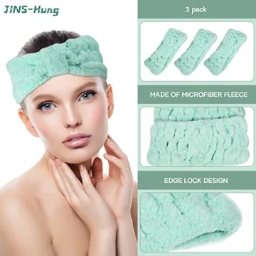 JINS-Hung Facial Spa Headband 3-Pack for All Hair Types