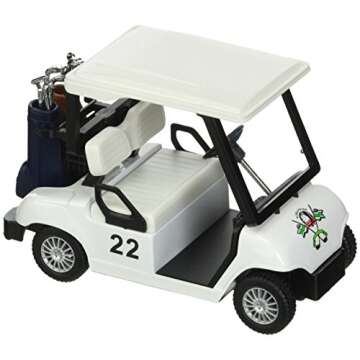 KiNSFUN Golf Cart Die Cast Car for Kids - Pullback Action