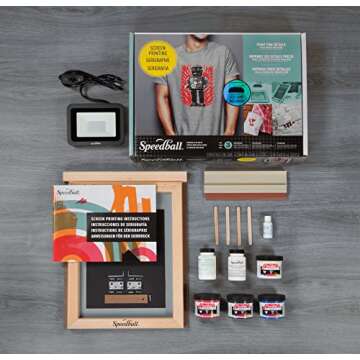 Speedball Advanced All-in-One Screen Printing Kit, Includes LED UV Exposure Lamp