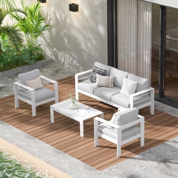 Wisteria Lane Aluminum Outdoor Patio Furniture Set for Stylish Outdoor Living
