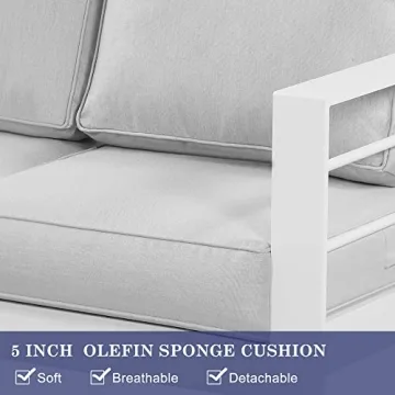 Wisteria Lane Aluminum Outdoor Patio Set with Coffee Table