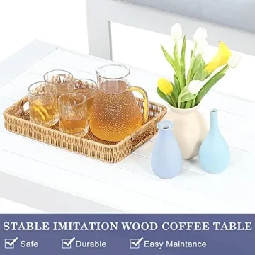 Wisteria Lane Aluminum Outdoor Patio Set with Coffee Table