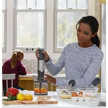 GE Immersion Blender with Whisk & Blending Jar 500 Watts