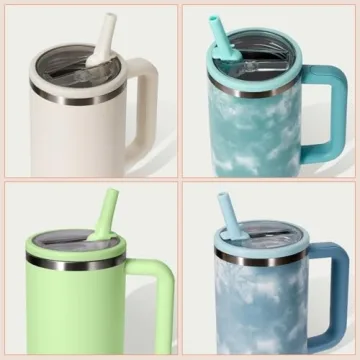 40 oz Tumbler Flip Straw Lid Replacement for Stanley