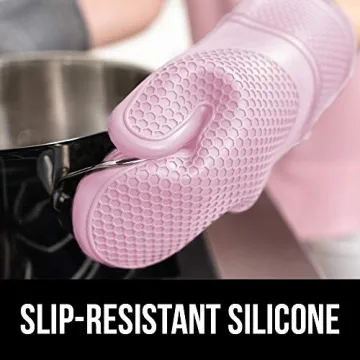 Gorilla Grip Silicone Oven Mitts for Safe Cooking