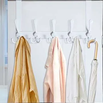WEBI Over The Door Hook Rack - Durable and Stylish Storage Solution for Toiletries and Coats