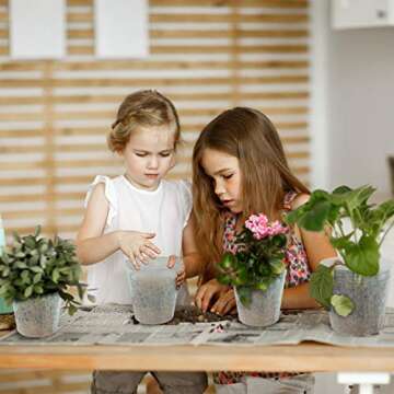 Elcoho 60 Pack 6/5/4/3 Inch Plant Nursery Pots Transparent Plastic Gardening Pot Soft Seed Starting Pot Flower Plant Container with Drainage Hole for Seedling Succulent Vegetable Flowers