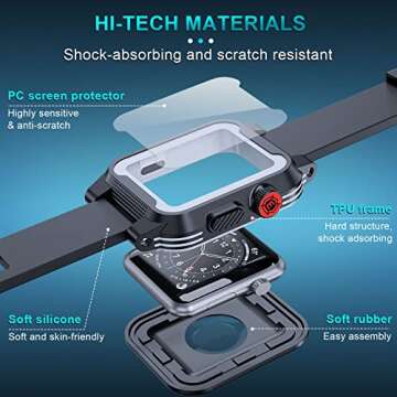 EFFUN Waterproof Case for Apple Watch 3 & 2 - Ultimate Protection