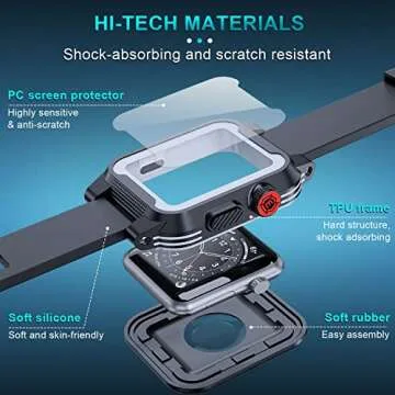 EFFUN Waterproof Case for Apple Watch 3 & 2 - Ultimate Protection